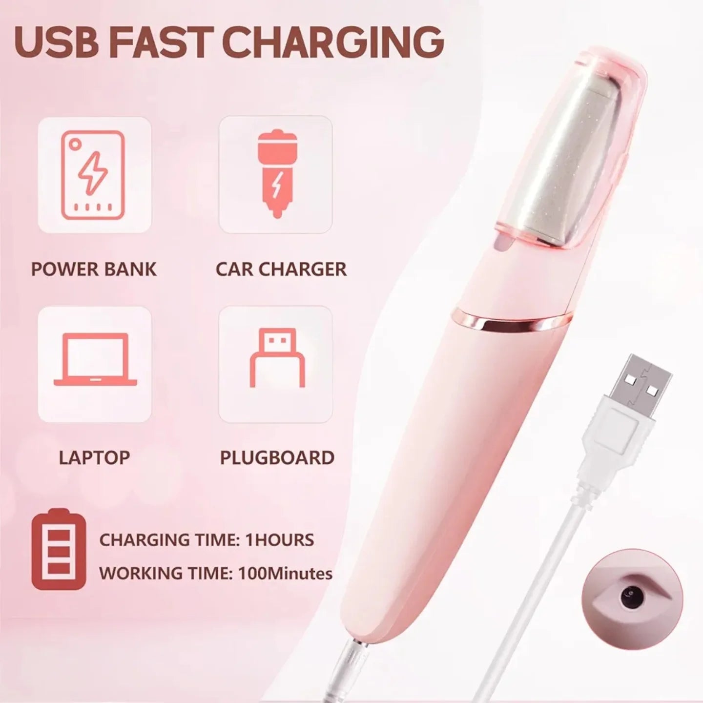 UQQU Electric Foot File, Electric Callus Remover for Feet
